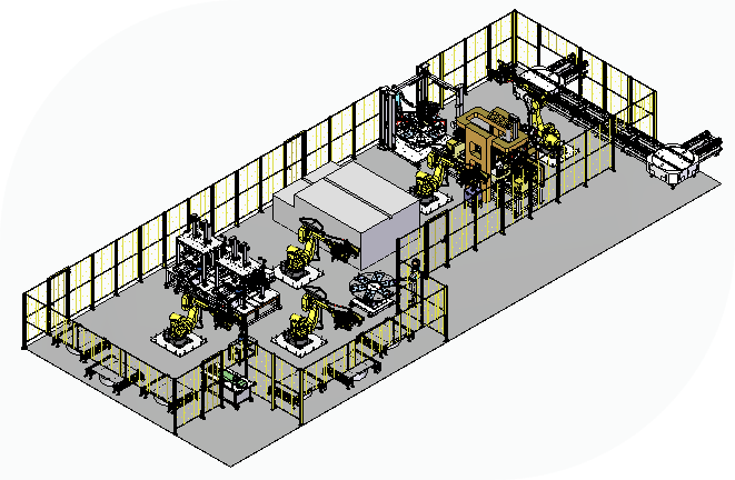 Automated and semi-automated assembly lines for electric vehicle powertrains